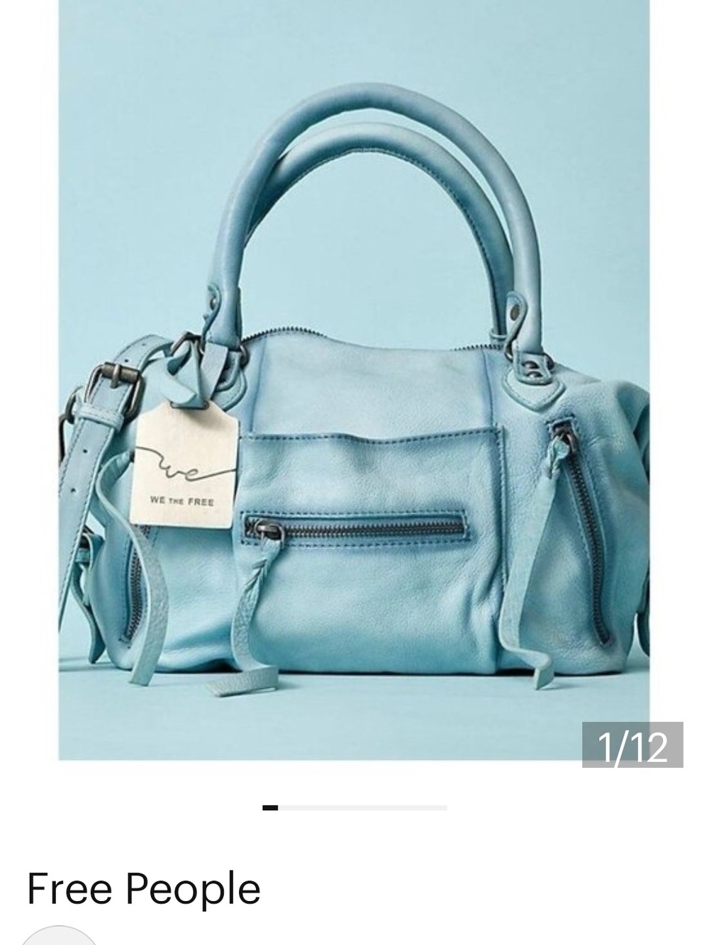 Free People Baby Emerson Washed Sail Leather Bag